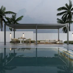 Orion Premium overkapping elektrisch met LED 400 x 800 antraciet Best