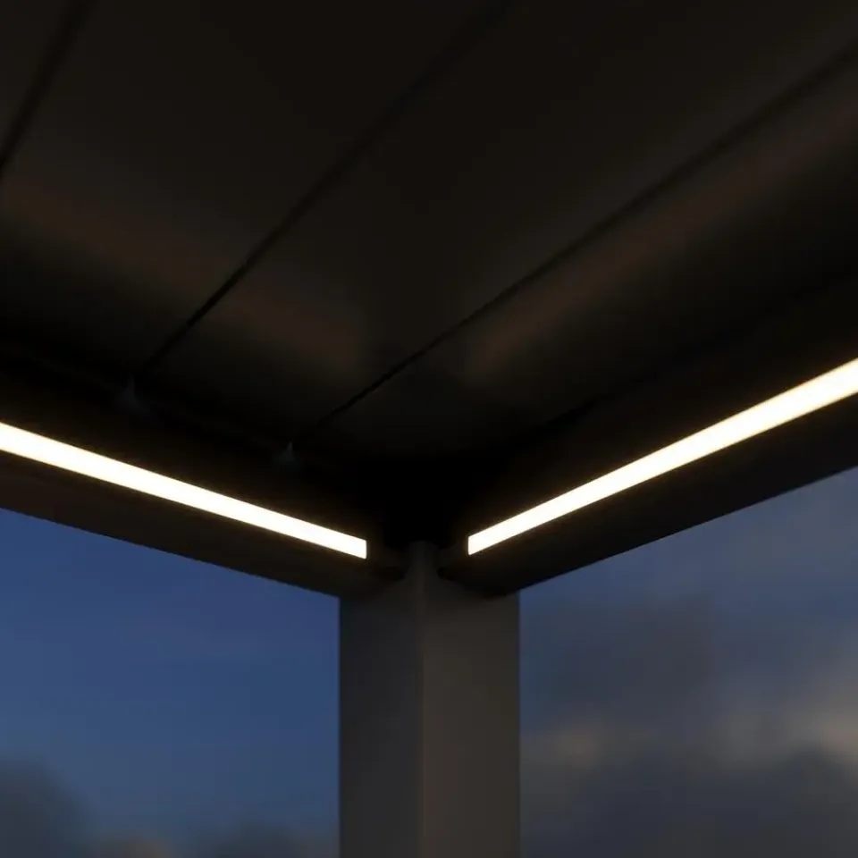 Orion Premium overkapping elektrisch met LED 400 x 400 antraciet Hot