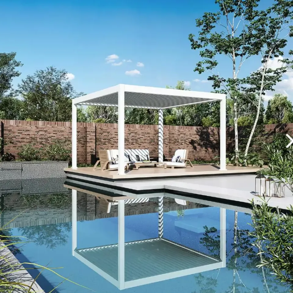 Orion Premium overkapping E-LED - 400 x 400 cm - wit Hot