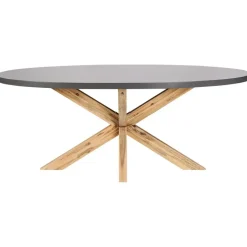 Beliani ORISTANO - Tuintafel - Lichthout/Grijs - 190 x 100 cm - Beton