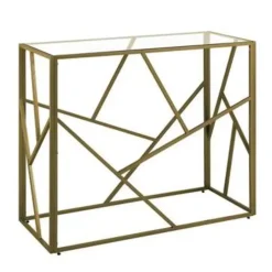 Beliani ORLAND - Consoletafel - Goud - Glas Clearance