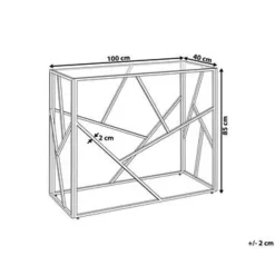 Beliani ORLAND - Consoletafel - Goud - Glas Clearance