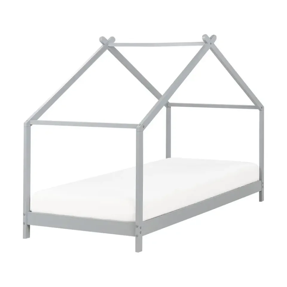 Beliani ORLU - Kinderbed - Grijs - 90 x 200 cm - Dennenhout Discount