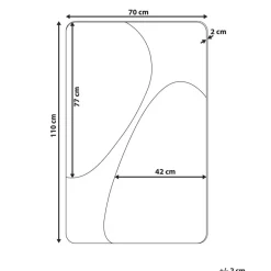 Beliani ORMES - Wandspiegel - Grijs - 70 x 110 cm - Glas Best