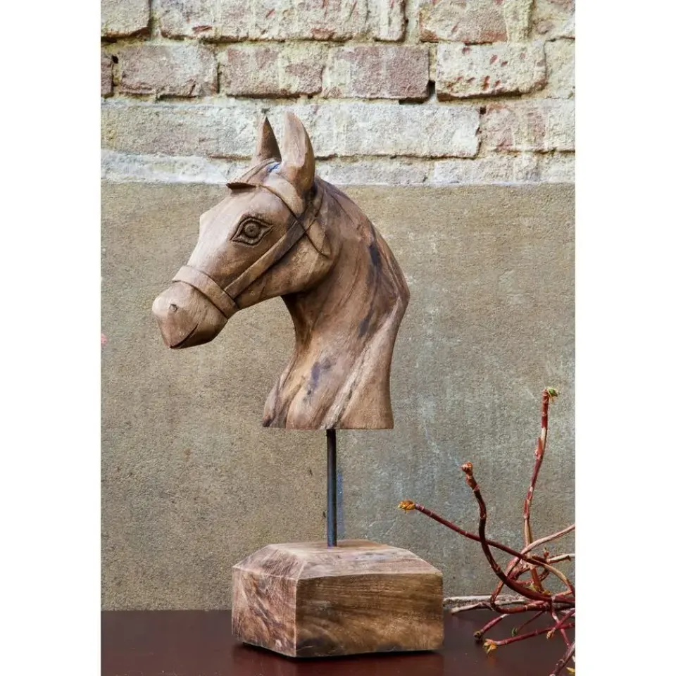 Light & Living Ornament op voet Horse - Hout - 25x14x48cm Online