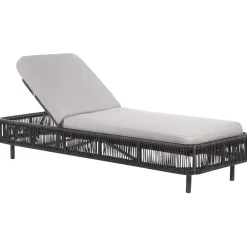 Beliani OSINI - Ligstoel - Grijs - Rotan Hot