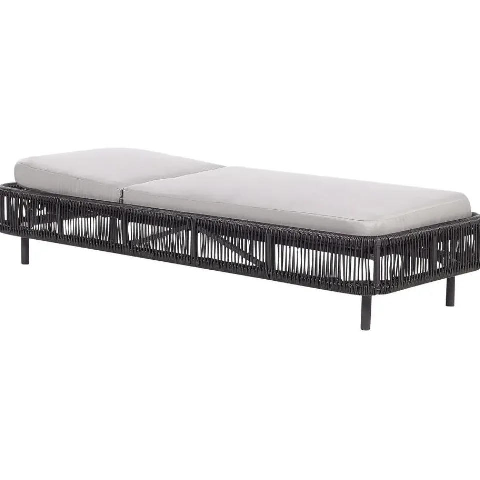 Beliani OSINI - Ligstoel - Grijs - Rotan Hot