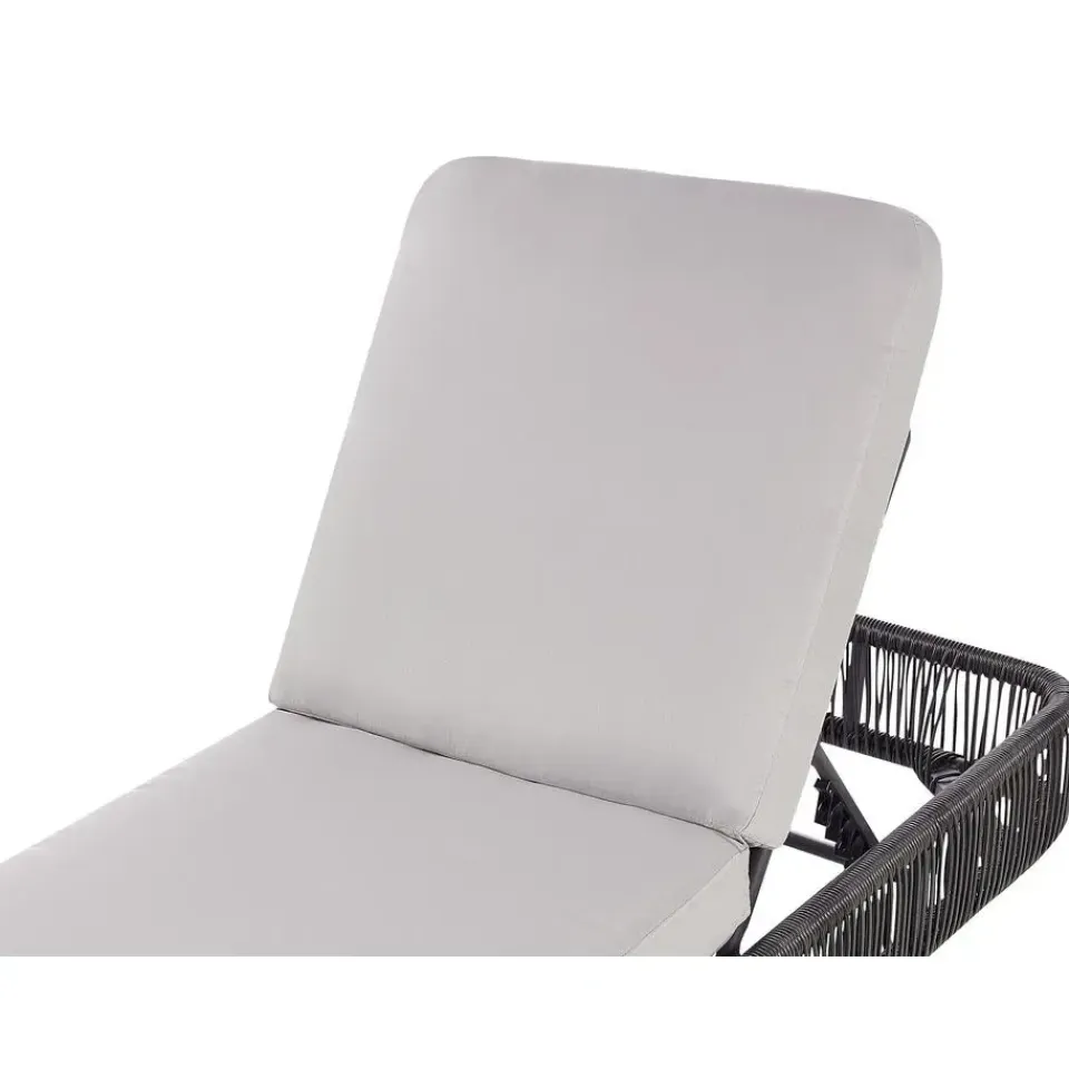 Beliani OSINI - Ligstoel - Grijs - Rotan Hot