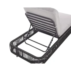 Beliani OSINI - Ligstoel - Grijs - Rotan Hot