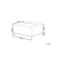 Beliani OSLO - Ottomaan - Beige - Polyester Clearance