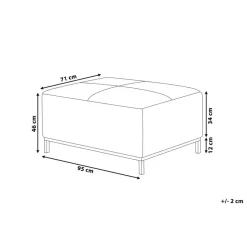 Leen Bakker OSLO - Ottomaan - Blauwgroen - Fluweel New