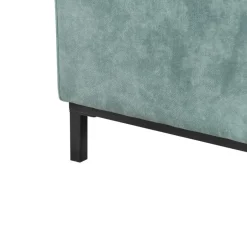 Leen Bakker OSLO - Ottomaan - Blauwgroen - Fluweel New