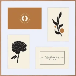 Merkloos Ostaria Collage fotolijst Natural - voor 4x foto van 10 x 15 cm Hot