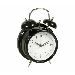 OSTARIA Tafelklok en wekker Model Bells - zwart - 12 cm - metaal Hot