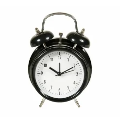 OSTARIA Tafelklok en wekker Model Bells - zwart - 12 cm - metaal Hot