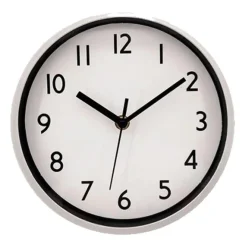 Merkloos Ostaria Wandklok/muur klok - D20 cm - kunststof - zilver