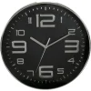Merkloos Ostaria Wandklok/muur klok - grote cijfers - D30 cm - kunststof
