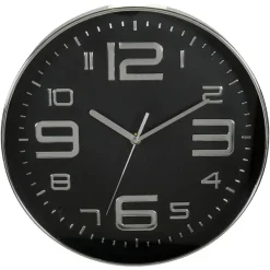 Merkloos Ostaria Wandklok/muur klok - grote cijfers - D30 cm - kunststof