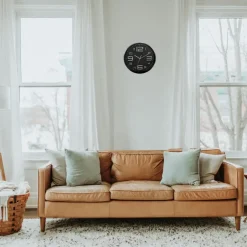 Merkloos Ostaria Wandklok/muur klok - grote cijfers - D30 cm - kunststof