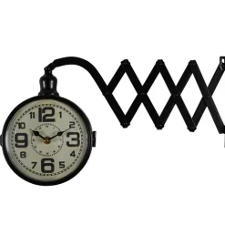 Merkloos Ostaria Wandklok/muur klok - stretch - station - D16 cm - metaal Outlet