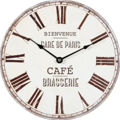 Merkloos Ostaria Wandklok/muur klok - cafe brasserie klok - D30 cm - mdf Clearance