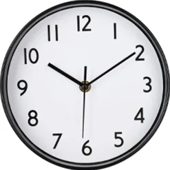 Merkloos Ostaria Wandklok/muur klok - D20 cm - kunststof - zwart Hot