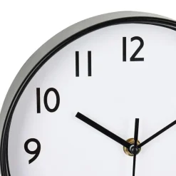 Merkloos Ostaria Wandklok/muur klok - D20 cm - kunststof - zwart Hot