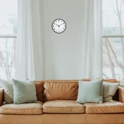 Merkloos Ostaria Wandklok/muur klok - D20 cm - kunststof - zwart Hot