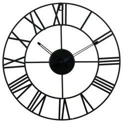 Merkloos Ostaria Wandklok/muur klok - Nautisch - D36 cm - metaal - zwart Discount