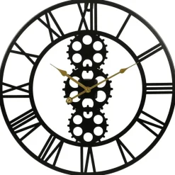 Merkloos Ostaria Wandklok/muur klok - open uurwerk - D50 cm - metaal New