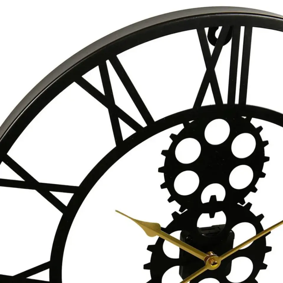 Merkloos Ostaria Wandklok/muur klok - open uurwerk - D50 cm - metaal New