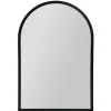 Merkloos Ostaria Wandspiegel Arch - zwart - metaal - halfrond - 34 x 50 cm Online