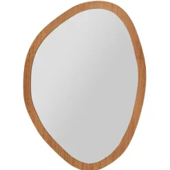 Merkloos Ostaria Wandspiegel Flow - donker hout - organisch - 36 x 50 cm Sale