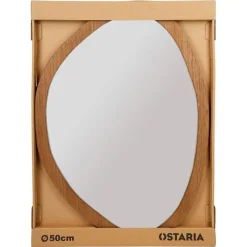 Merkloos Ostaria Wandspiegel Flow - donker hout - organisch - 36 x 50 cm Sale