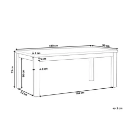 Beliani OSTUNI - Tuintafel - Grijs - 90 x 180 cm - Vezelcement New