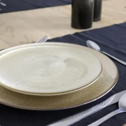 OTIX Dinerborden Bordenset 12 Persoons Goud Onderborden Kerst 27cm