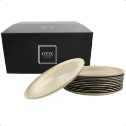 OTIX Dinerborden Bordenset 12 Persoons Goud Onderborden Kerst 27cm