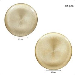 OTIX Dinerborden Bordenset 6 Persoons Onderborden Goud Sale