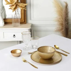 OTIX Dinerborden Bordenset 6 Persoons Goud Onderborden Kerst 27cm New