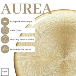 OTIX Dinerborden Bordenset 6 Persoons Goud Onderborden Kerst 27cm New