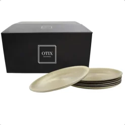 OTIX Dinerborden Bordenset 6 Persoons Goud Onderborden Kerst 27cm New