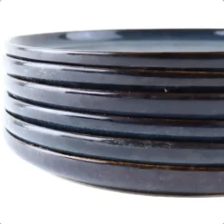OTIX Dinerborden Bordenset 6 Persoons 26cm Blauw Aardewerk EBONY New