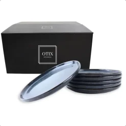 OTIX Dinerborden Bordenset 6 Persoons 26cm Blauw Aardewerk EBONY New