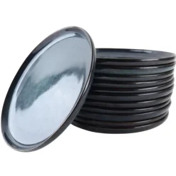 OTIX Dinerborden Bordenset 12 Persoons 26cm Blauw Aardewerk EBONY Outlet