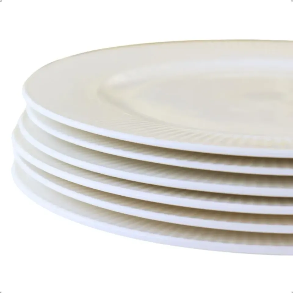 OTIX Dinerborden Bordenset 6 Persoons 27cm Wit Porselein LUNA New