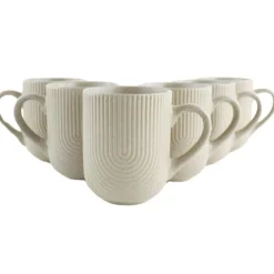 OTIX Koffiekopjes Met Oor Set van 6 Koffietassen Cappuccino Kop Theemok 300ML... Sale