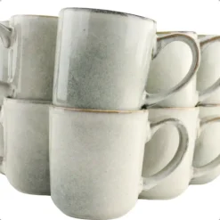 OTIX Koffiekopjes Met Oor Set van 6 Koffietassen Groot Theemok 420ML Aardewer... Hot