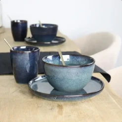 OTIX Koffiekopjes met Oor Set van 6 Koffietassen Theemok 350ml Aardewerk EBONY Discount