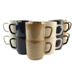 OTIX Koffiekopjes Set van 12 Stuks 270 ml Div. Kleuren Keramiekoduct Hot