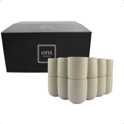 OTIX Koffiekopjes Zonder Oor Set van 12 Koffietassen Theemok 190ml New